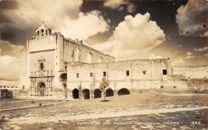 RPPC Templo De San Agustin, Acolman, Mexico Vintage Postcard ca 1940s