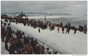 Crowded Dufferin Terrace, Quebec, Canada, 40-60s