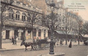 PARIS FRANCE~THEATRE du GYMNASE et RESTAURANT MARGUERY-1907 PHOTO POSTCARD