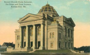 Kansas City Missouri Second Church Christ Scientist, 31st & Frost Postcard