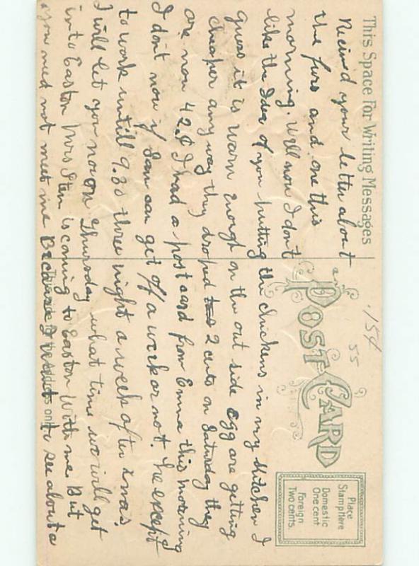 Divided-Back CHRISTMAS SCENE Great Postcard W9235