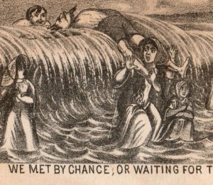 1880s Thos. J. France Druggist & Pharmacist Comical Beach Scene Man Wave P133