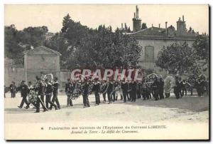 Postcard Old Death Funerals of victims of & # 39explosion the Liberte armor A...
