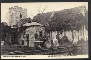 Essex Postcard - Chingford Old Church, c.1900 - Modern Reproduction  RS374