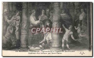 Old Postcard Bourges Cathedral Tapestry Chapel of the Sacred Heart of Healing...