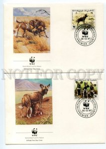 491303 Guinea hyena 1987 year WWF set of FDC