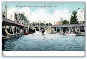 1906 Shooting The Chutes White City Syracuse New York NY Posted Postcard