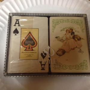 2 Decks Hoyle Playing Cards New,Sealed with Case Norman Rockwell