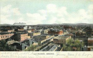 Birdseye View Tucson Arizona C-1910 Postcard Teich 9876