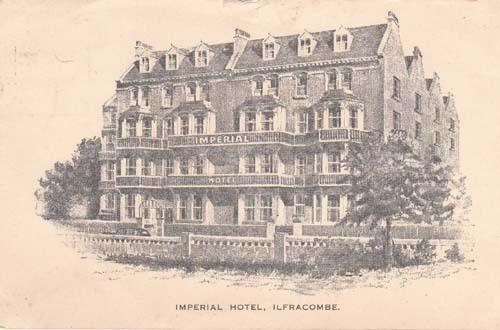 Ilfracombe Imperial Hotel Devon 1940s Postcard