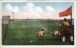 Sea Girt NJ Target Shooting Sharp Shooteres Gun Range c1915 Postcard 