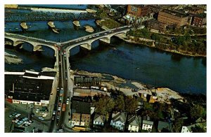 Postcard BRIDGE SCENE Zanesville Ohio OH AU0915