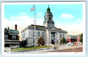 BRIDGETON, NJ New Jersey ~ Cumberland County COURT HOUSE c1920s Postcard