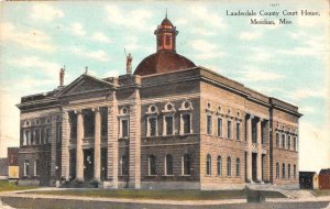 Meridian Mississippi Lauderdale Court House Vintage Postcard AA54423