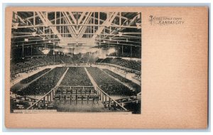 Kansas City Missouri MO Postcard Greeting Card Interior Of Convention Hall c1905