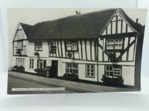 Vintage Postcard The Old Moot House Inn Castle Hedingham Essex Rppc Real Photo