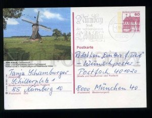 210693 GERMANY Aurich #2960 wind mill postal card