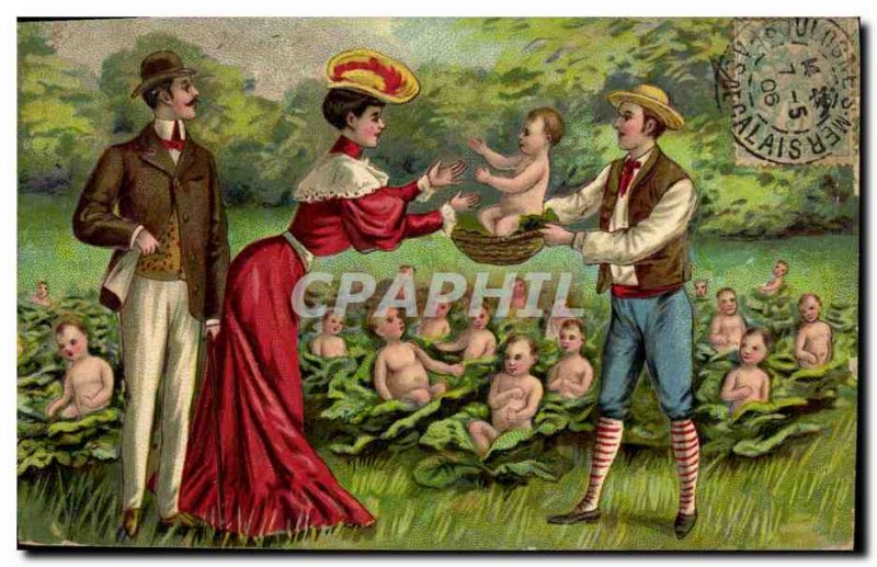 Old Postcard Fantasy Children Bebe Female