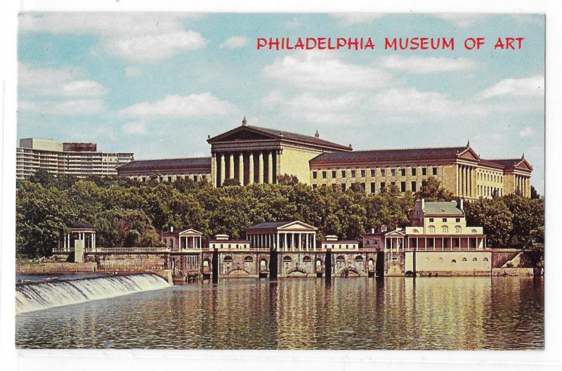 PA Philadelphia Museum of Art Fairmount Dam and Water Works WYCO Postcard