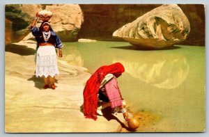 Native American Acoma Water Hole  Pueblo  Albuquerque  New Mexico Postcard c1915