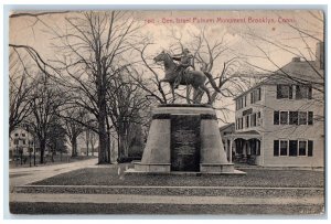 Brooklyn Connecticut Postcard Gen Israel Putnam Monument Exterior 1912 Vintage