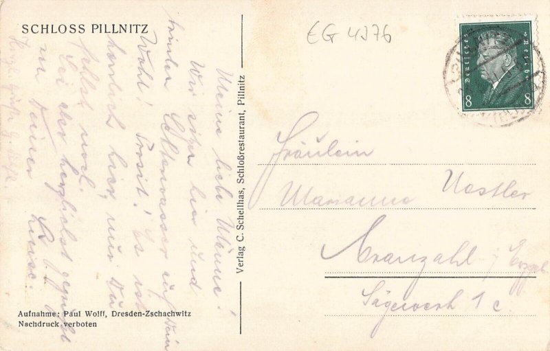 Germany 1931 Schloss Pillnitz Castle vintage postcard