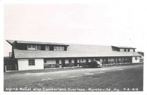 Burkesville Kentucky Alpine Motel Real Photo Vintage Postcard AA21239