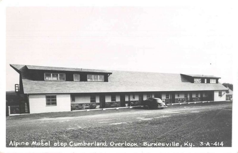 Burkesville Kentucky Alpine Motel Real Photo Vintage Postcard AA21239