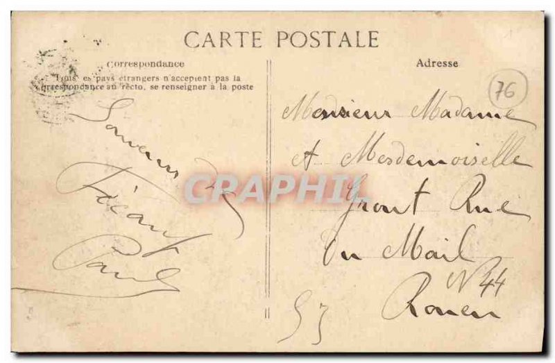 Old Postcard The Benedictine Fecamp Street view