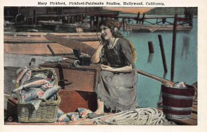 Mary Pickford, Pickford-Fairbanks Studios, Hollywood, CA, Early Postcard