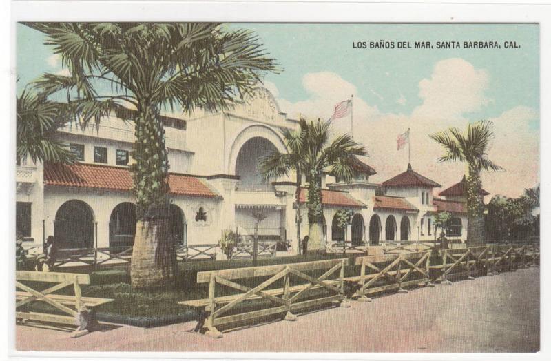 Los Banos Del Mar Santa Barbara California 1910c postcard