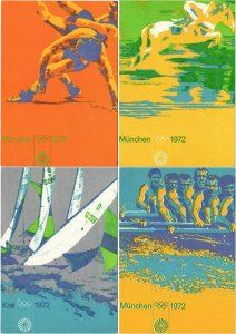 OLYMPIC GAMES 1972 MÃNCHEN SPORTS 13 CPA (L4365)