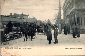 Tucks 014, Main Street at Presque Isle ME Undivided Back Vintage Postcard R69