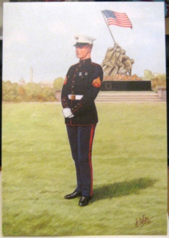 Postcard Military United States Marine Corps Corporal - unposted