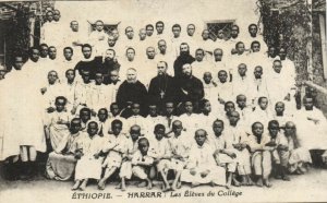 PC ETHIOPIA, HARAR, LES ÉLÉVES DU COLLÉGE, Vintage Postcard (B41178)