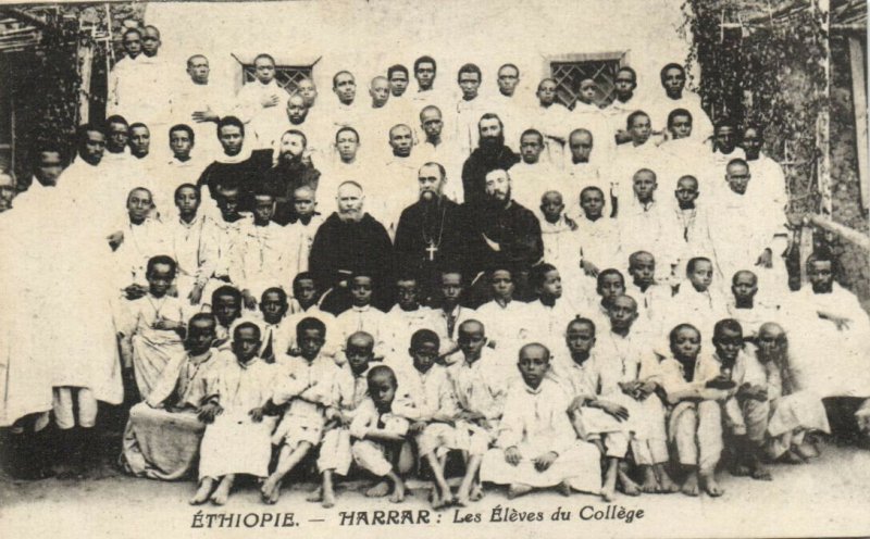 PC ETHIOPIA, HARAR, LES ÉLÉVES DU COLLÉGE, Vintage Postcard (B41178)