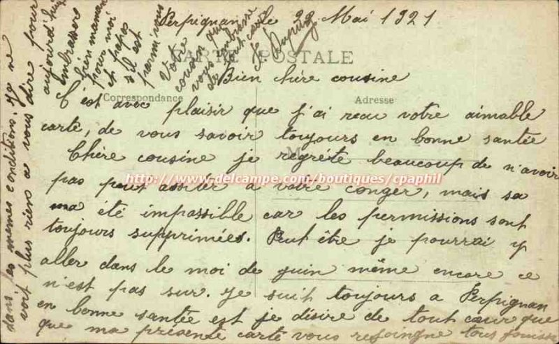 Perpignan - Wear it - Remembrance - Old Postcard