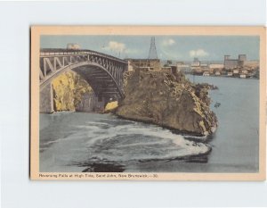 Postcard Reversing Falls at High Tide, Saint John, Canada