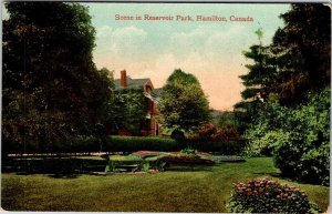 Postcard GARDEN SCENE Hamilton Ontario ON AL2932