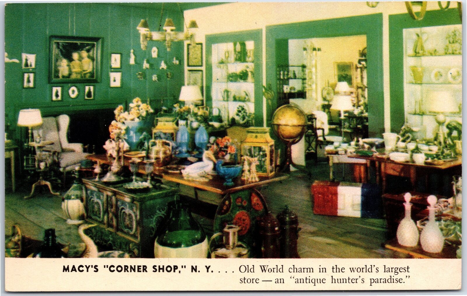 Vintage Postcard the Macy'S "Corner Shop" World'S Largest Store New