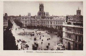 Spain Madrid Plaza de Castelar y Casa de Correos Real Photo