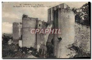 Old Postcard Loches Le Donjon Les Tours At Bec And Les Fosses du chateau