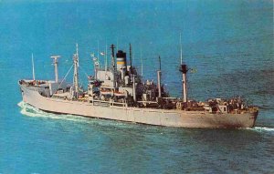 USNS Bowditch T-AGS 21 Survey Ship US Navy Ship chrome postcard