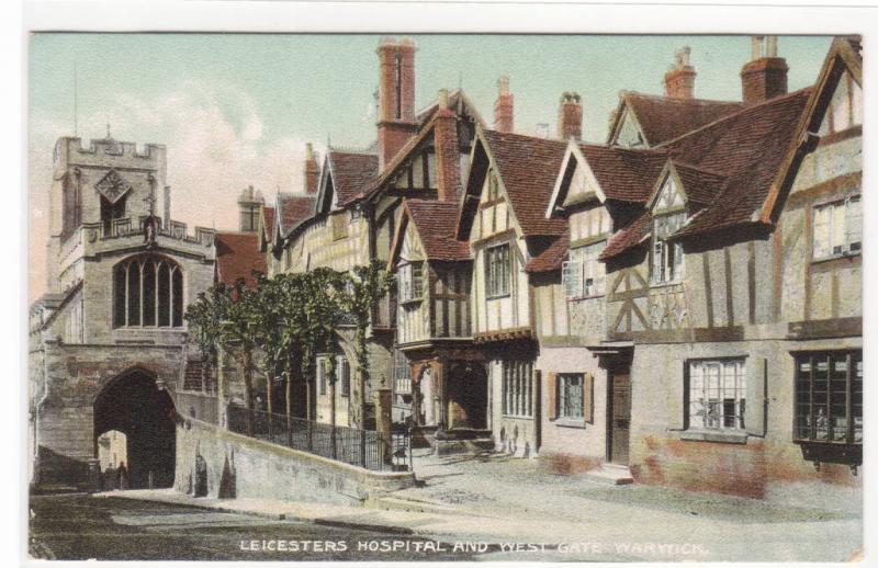 Leicesters Hospital West Gate Warwick United Kingdom 1910c postcard