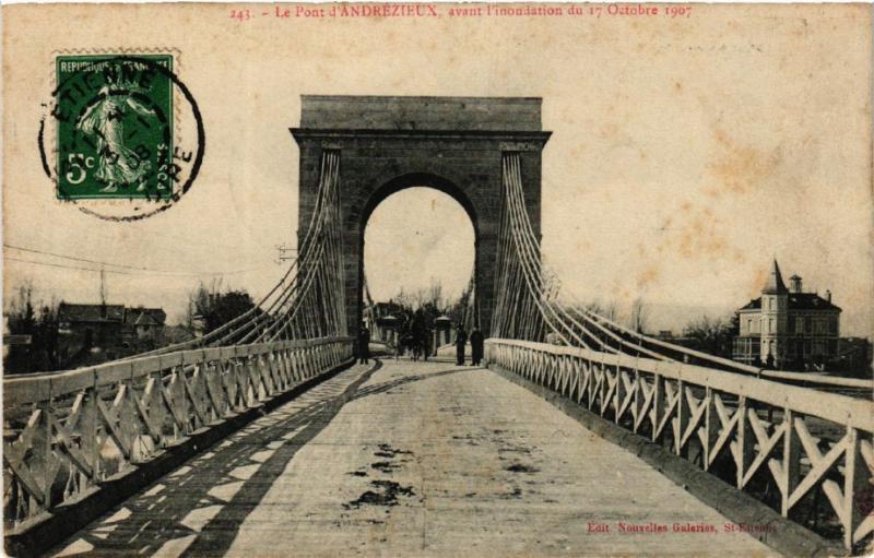CPA Le Pont d'ANDRÉZIEUX avant l'inondation de 17 Octobre 1907 (459683)