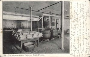 Thomaston Maine ME State Prison Kitchen Interior View c1900s-10s Postcard 2
