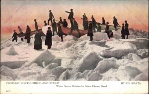 Northumberland Strait Winter Crossing Prince Edward Island c1910 Postcard