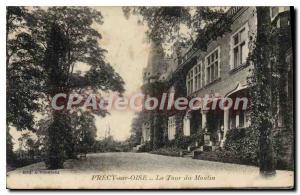 Postcard Old Precy Sur Oise La Tour Du Moulin