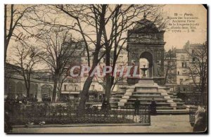 Paris Old Postcard Square innocent Old door lingerie