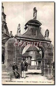 Old Postcard Guimiliau (Finistere) The Triumph Are Folklore Costume